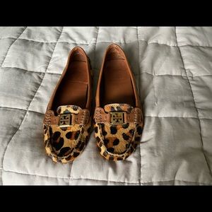 Tory Burch leopard driving loafers size 7